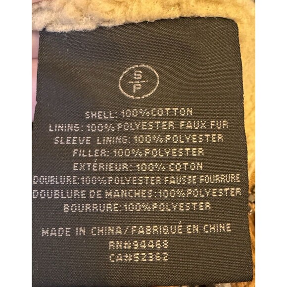 Buffalo David Bitton Jacket Men Size S Tan Light Brown Corduroy Sherpa Lined Y2K - Picture 9 of 11